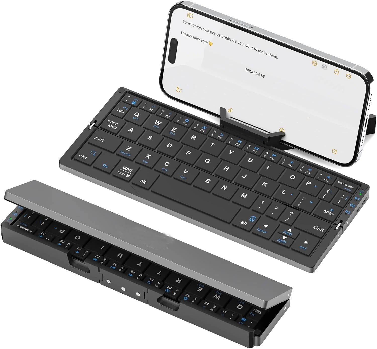 Foldable Bluetooth Rechargeable Keyboard for Mobile, Tablet and Computer