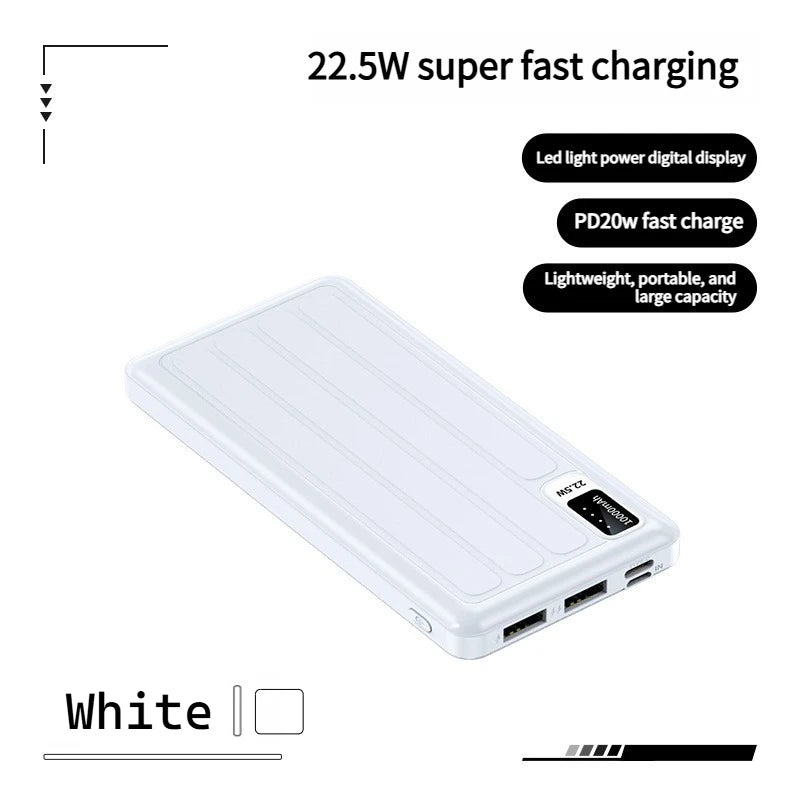 Power Bank 20000mAh 22.5W Carga Rápida Múltiples Interfaces