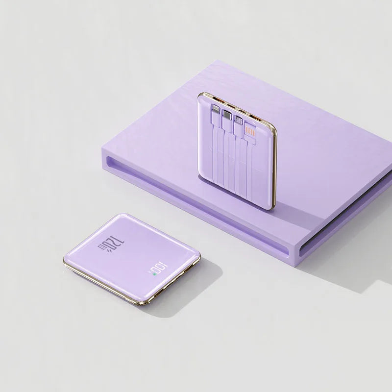 Power Bank Ultra-Thin 20000mAh with Built-in USB-C Cable