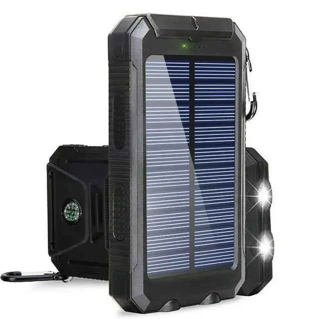 Batería externa solar de 80000 mAh con linterna LED para smartphones