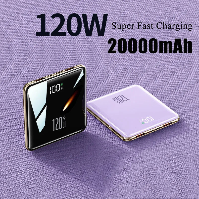 Power Bank Ultra-Thin 20000mAh with Built-in USB-C Cable