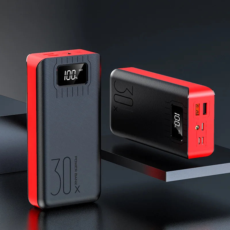 Power Bank 30000mAh Fast Charging with Digital Display