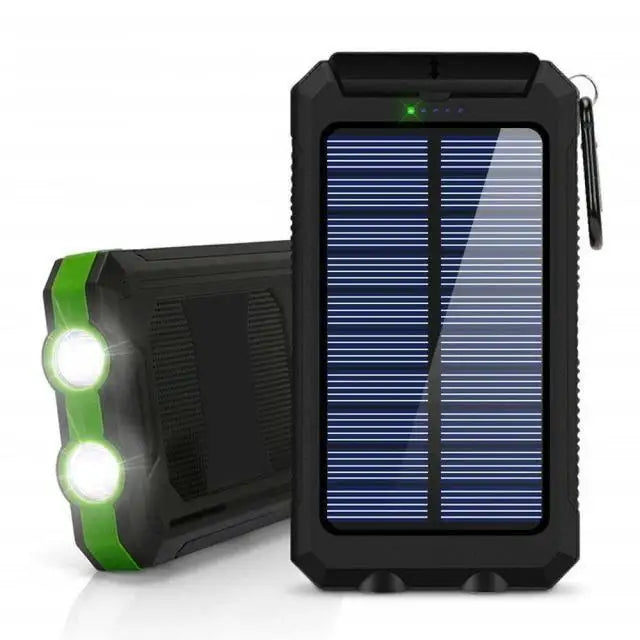 Batería externa solar de 80000 mAh con linterna LED para smartphones