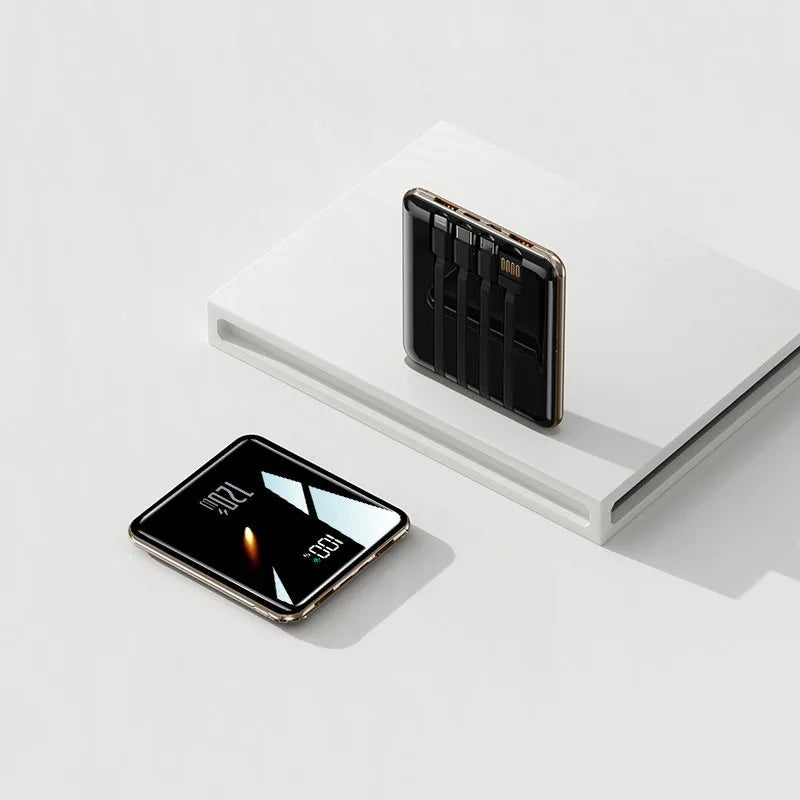 Power Bank Ultra-Thin 20000mAh with Built-in USB-C Cable