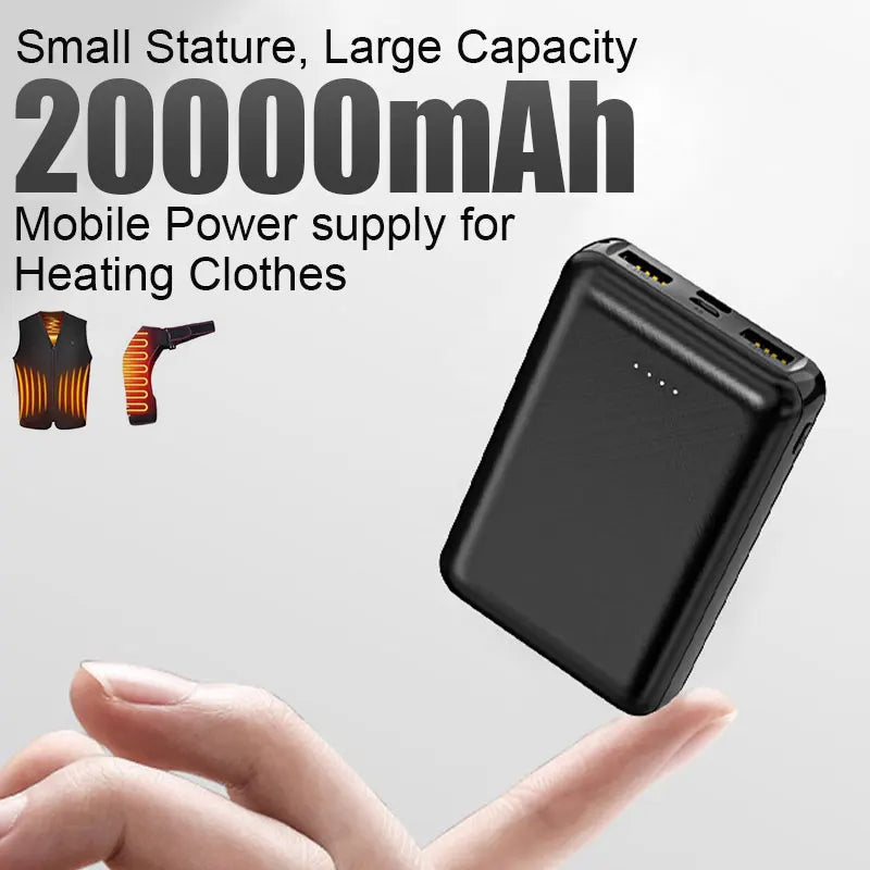 Power Bank 20000mAh USB para Chaleco, Chaqueta y Ropa Calefactada