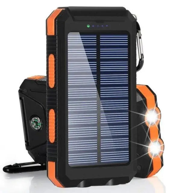 Batería externa solar de 80000 mAh con linterna LED para smartphones