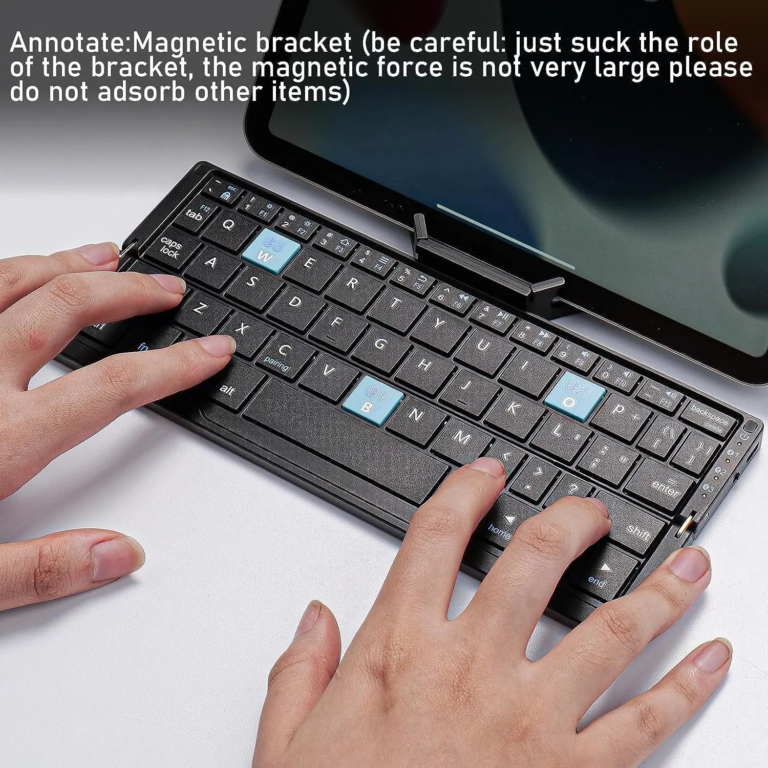 Foldable Bluetooth Rechargeable Keyboard for Mobile, Tablet and Computer